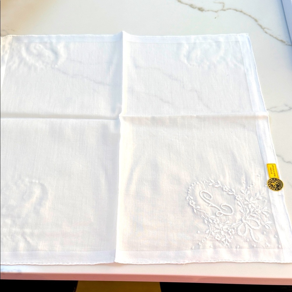 White Embroidered Tablecloth